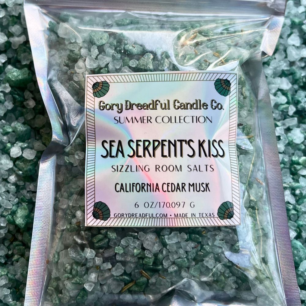 Sea Serpent's Kiss Sizzling Room Salt Crystal Potpourri: Cedar Amber Musk Scent
